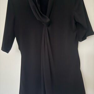 Premise Black Asymmetrical 3/4 Sleeve Blouse